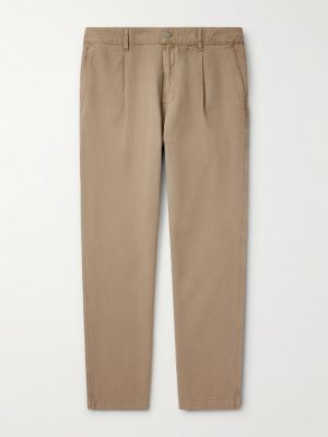 Daniel Tapered Pleated Organic Cotton-Canvas Trousers Daniel Tapered Pleated Organic Cotton-Canvas Trousers