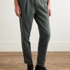 Daniel Tapered Pleated Organic Cotton-Canvas Trousers - FR Daniel Tapered Pleated Organic Cotton-Canvas Trousers - FR