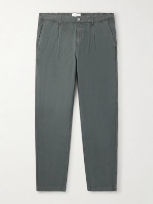 Daniel Tapered Pleated Organic Cotton-Canvas Trousers Daniel Tapered Pleated Organic Cotton-Canvas Trousers