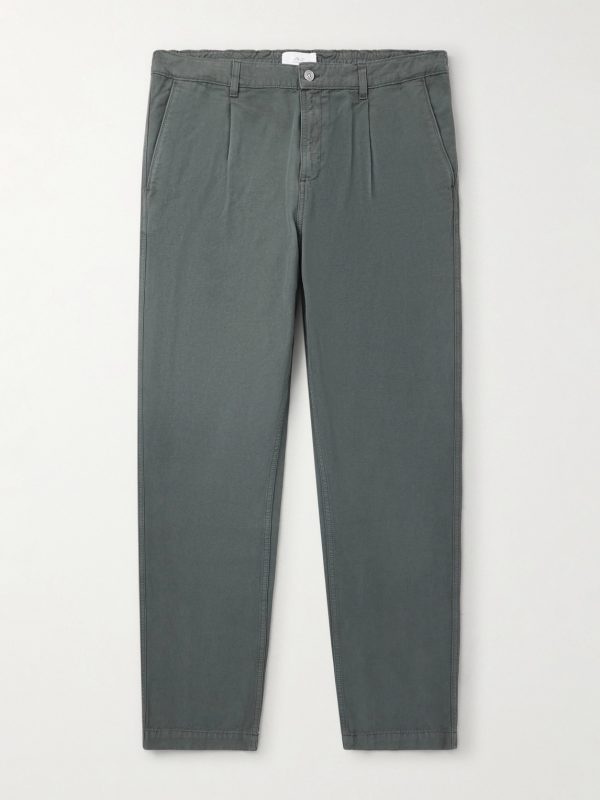 Daniel Tapered Pleated Organic Cotton-Canvas Trousers Daniel Tapered Pleated Organic Cotton-Canvas Trousers