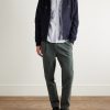 Daniel Tapered Pleated Organic Cotton-Canvas Trousers - OU Daniel Tapered Pleated Organic Cotton-Canvas Trousers - OU