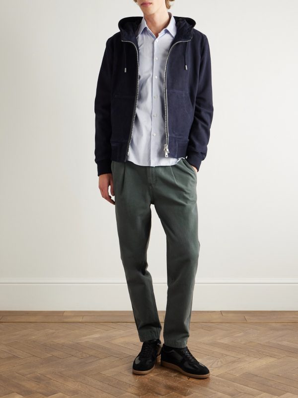 Daniel Tapered Pleated Organic Cotton-Canvas Trousers - OU Daniel Tapered Pleated Organic Cotton-Canvas Trousers - OU