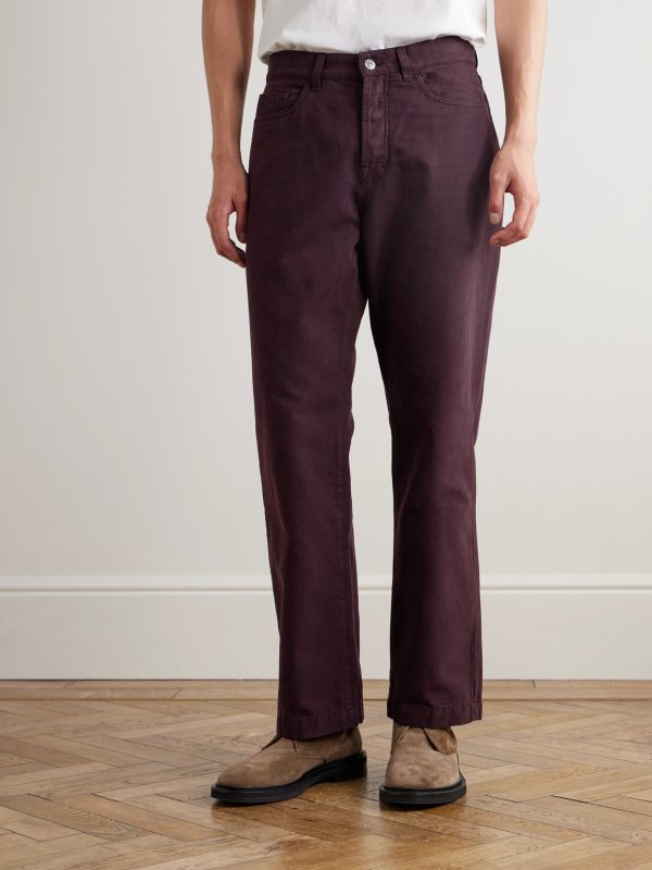 Edward Straight-Leg Organic Cotton-Canvas Trousers - FR