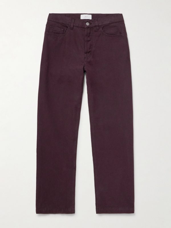 Edward Straight-Leg Organic Cotton-Canvas Trousers