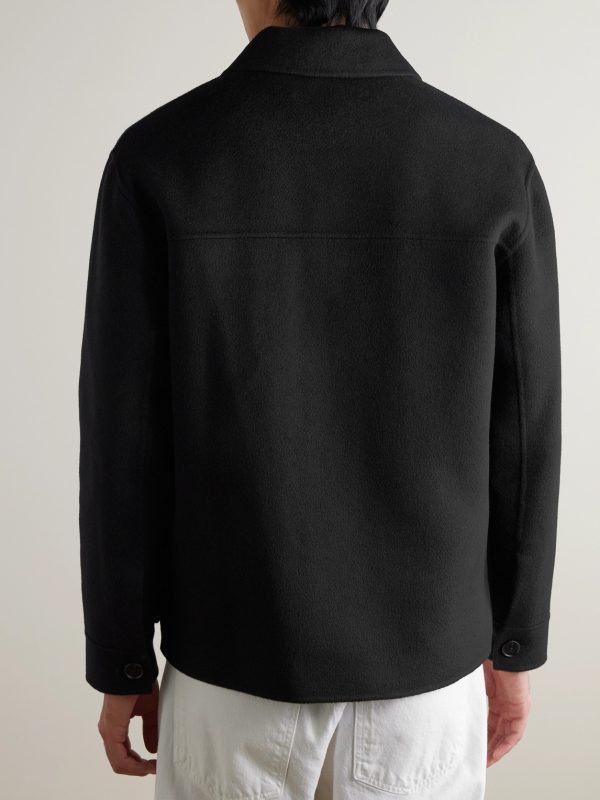 Double-Faced Cashmere Chore Jacket - BK Double-Faced Cashmere Chore Jacket - BK