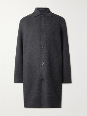 Checked Double-Faced Wool and Cashmere-Blend Coat
