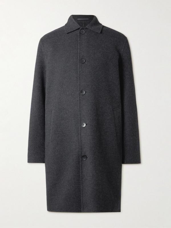 Checked Double-Faced Wool and Cashmere-Blend Coat Checked Double-Faced Wool and Cashmere-Blend Coat