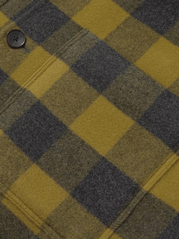 Checked Double-Faced Wool and Cashmere-Blend Chore Jacket - E1 Checked Double-Faced Wool and Cashmere-Blend Chore Jacket - E1
