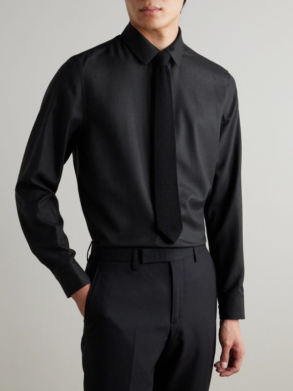 Wool, Silk and Cashmere-Blend Shirt - FR