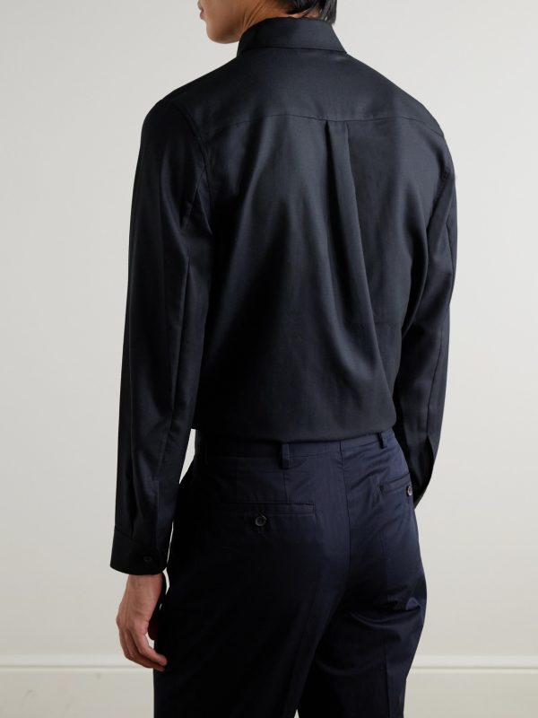 Wool, Silk and Cashmere-Blend Shirt - BK Wool, Silk and Cashmere-Blend Shirt - BK