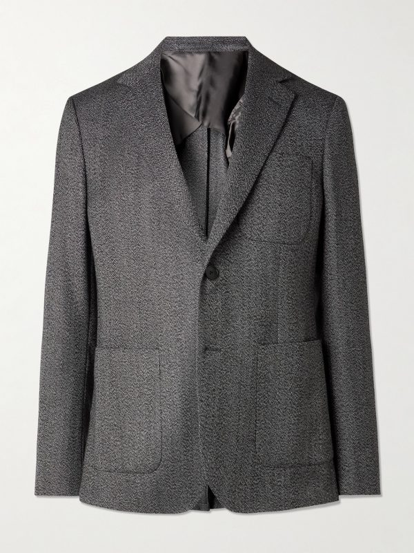 Herringbone Virgin Wool Suit Jacket Herringbone Virgin Wool Suit Jacket