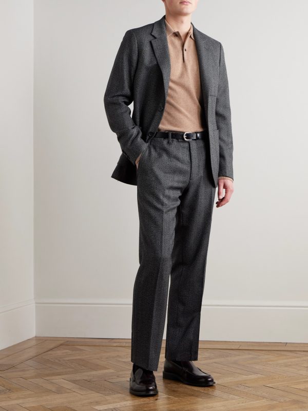 Herringbone Virgin Wool Suit Jacket - OU Herringbone Virgin Wool Suit Jacket - OU