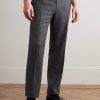 Straight-Leg Herringbone Virgin Wool Suit Trousers - FR Straight-Leg Herringbone Virgin Wool Suit Trousers - FR
