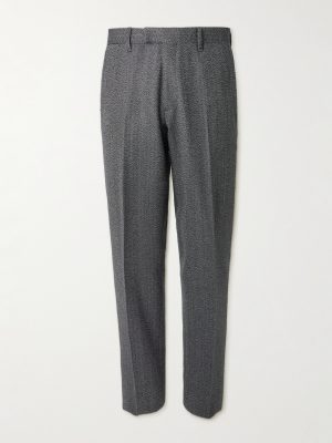 Straight-Leg Herringbone Virgin Wool Suit Trousers Straight-Leg Herringbone Virgin Wool Suit Trousers