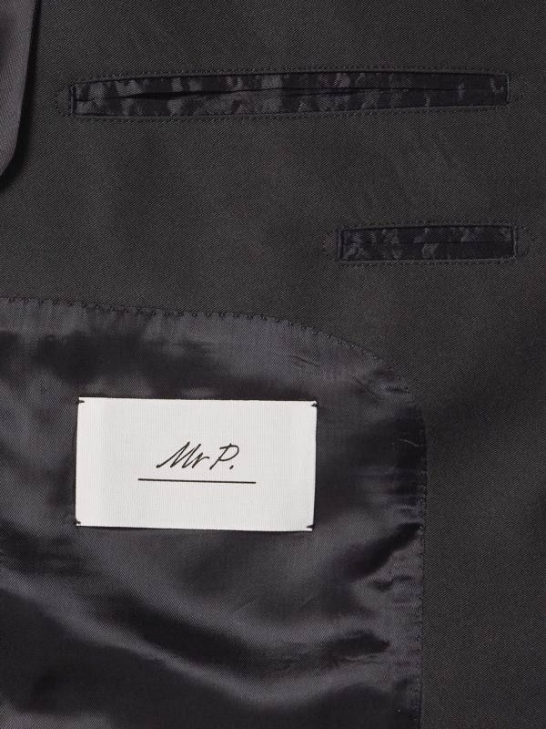 Shawl-Collar Satin-Trimmed Virgin Wool and Mohair-Blend Tuxedo Jacket - E1