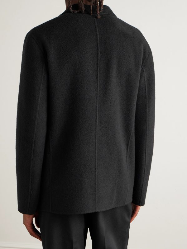 Double-Faced Brushed Cashmere and Yak-Blend Blazer - BK Double-Faced Brushed Cashmere and Yak-Blend Blazer - BK