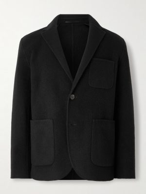 Double-Faced Brushed Cashmere and Yak-Blend Blazer Double-Faced Brushed Cashmere and Yak-Blend Blazer