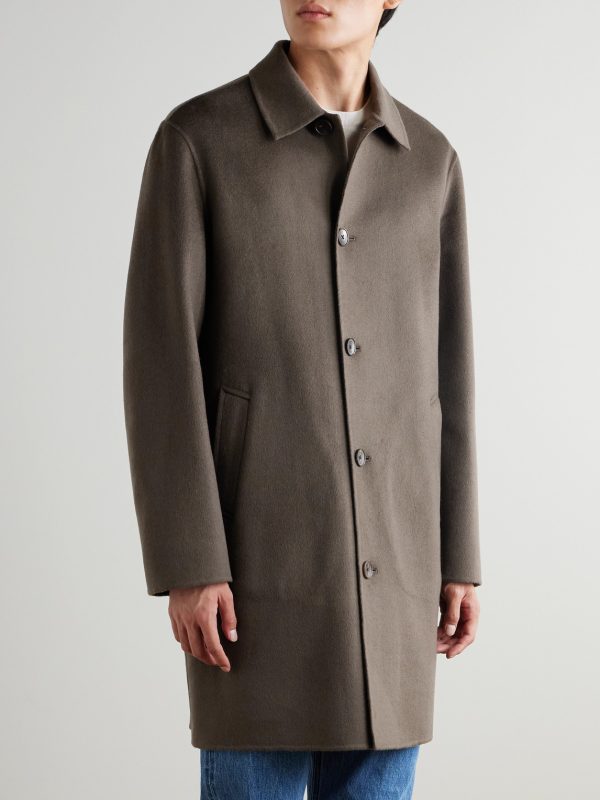 Double-Faced Wool and Cashmere-Blend Car Coat - FR Double-Faced Wool and Cashmere-Blend Car Coat - FR