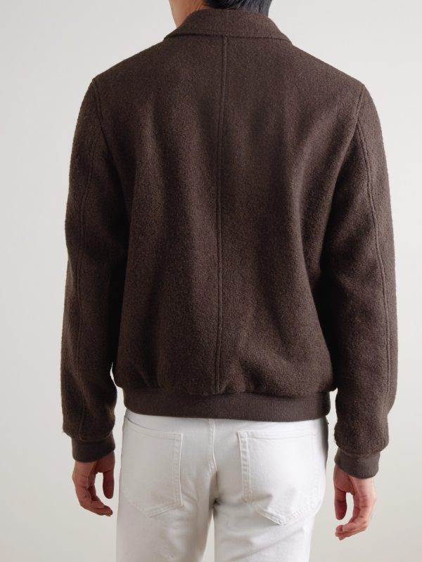 Wool-Blend Bouclé Blouson Jacket - BK