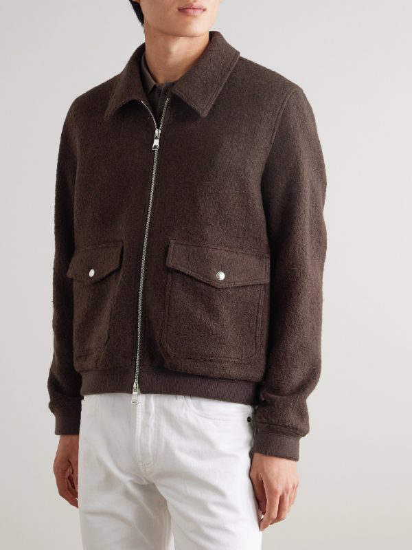 Wool-Blend Bouclé Blouson Jacket - FR