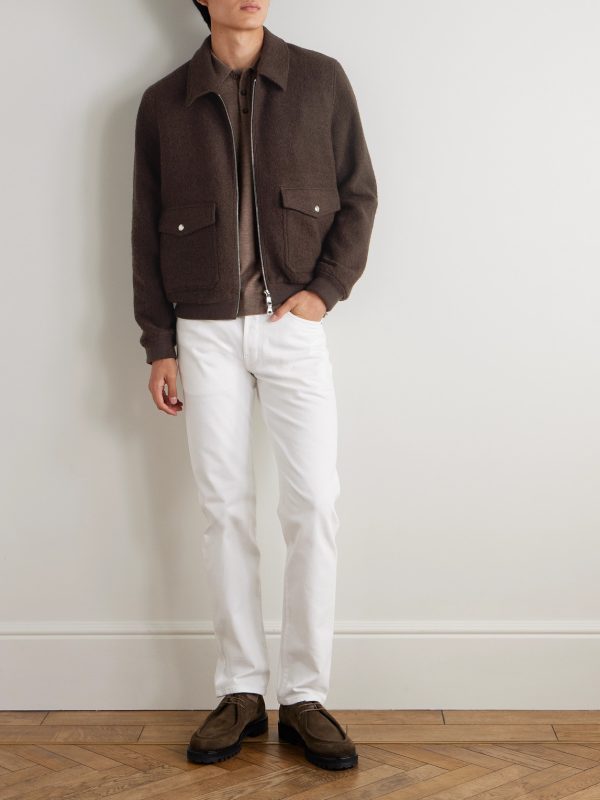 Wool-Blend Bouclé Blouson Jacket - OU