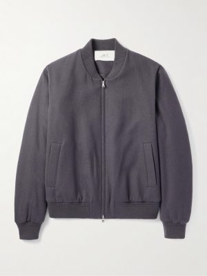 Padded Cashmere-Blend Bomber Jacket Padded Cashmere-Blend Bomber Jacket