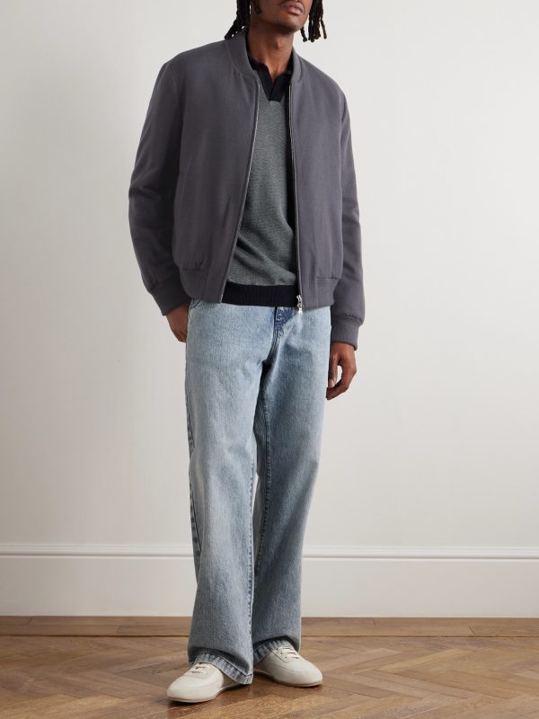 Padded Cashmere-Blend Bomber Jacket - OU