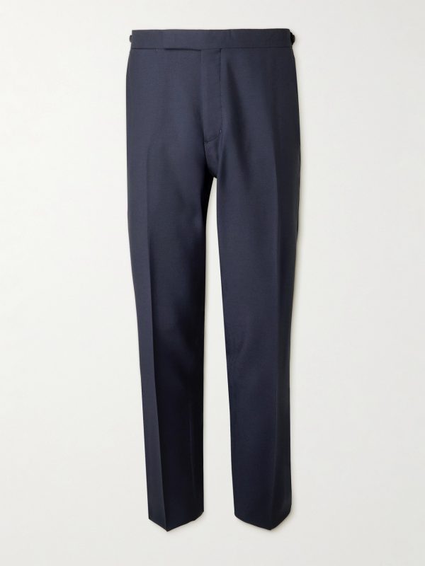 Slim-Fit Satin-Trimmed Virgin Wool and Mohair-Blend Tuxedo Trousers Slim-Fit Satin-Trimmed Virgin Wool and Mohair-Blend Tuxedo Trousers