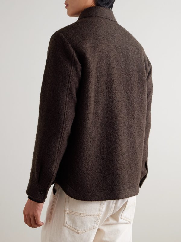 Wool-Blend Bouclé Overshirt - BK Wool-Blend Bouclé Overshirt - BK