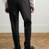 Mike Straight-Leg Wool, Mohair and Silk-Blend Twill Tuxedo Trousers - BK