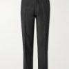 Mike Straight-Leg Wool, Mohair and Silk-Blend Twill Tuxedo Trousers