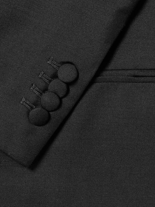 Slim-Fit Double-Breasted Shawl-Collar Wool, Mohair and Silk-Blend Tuxedo Jacket - CU Slim-Fit Double-Breasted Shawl-Collar Wool, Mohair and Silk-Blend Tuxedo Jacket - CU