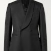 Slim-Fit Double-Breasted Shawl-Collar Wool, Mohair and Silk-Blend Tuxedo Jacket Slim-Fit Double-Breasted Shawl-Collar Wool, Mohair and Silk-Blend Tuxedo Jacket