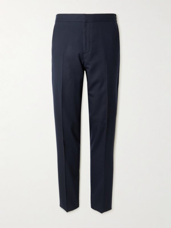 James Tapered Brushed Super 150s Wool-Twill Drawstring Trousers James Tapered Brushed Super 150s Wool-Twill Drawstring Trousers
