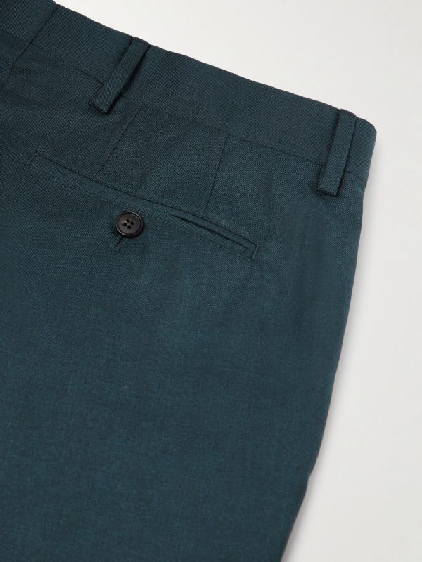 Slim-Leg Wool and Silk-Blend Suit Trousers - CU