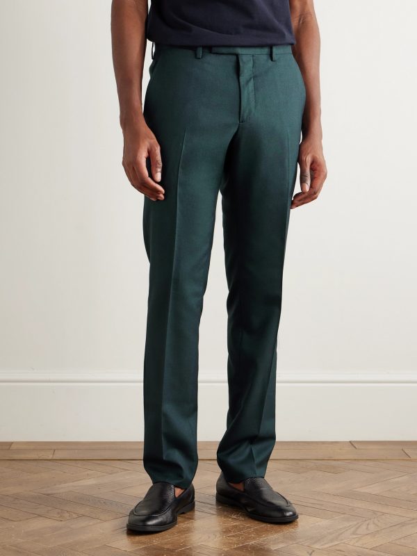 Slim-Leg Wool and Silk-Blend Suit Trousers - FR