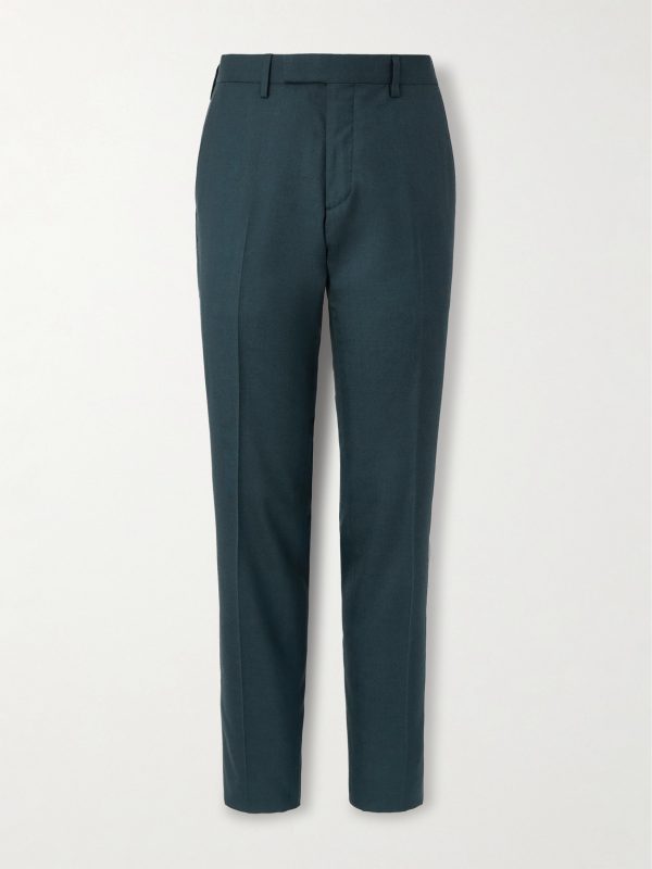 Slim-Leg Wool and Silk-Blend Suit Trousers