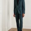 Slim-Leg Wool and Silk-Blend Suit Trousers - OU