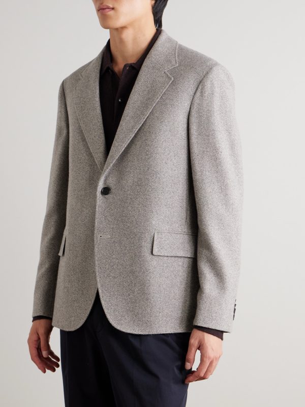 Oversized Wool and Camel-Blend Tweed Suit Jacket - FR Oversized Wool and Camel-Blend Tweed Suit Jacket - FR