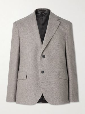 Oversized Wool and Camel-Blend Tweed Suit Jacket Oversized Wool and Camel-Blend Tweed Suit Jacket