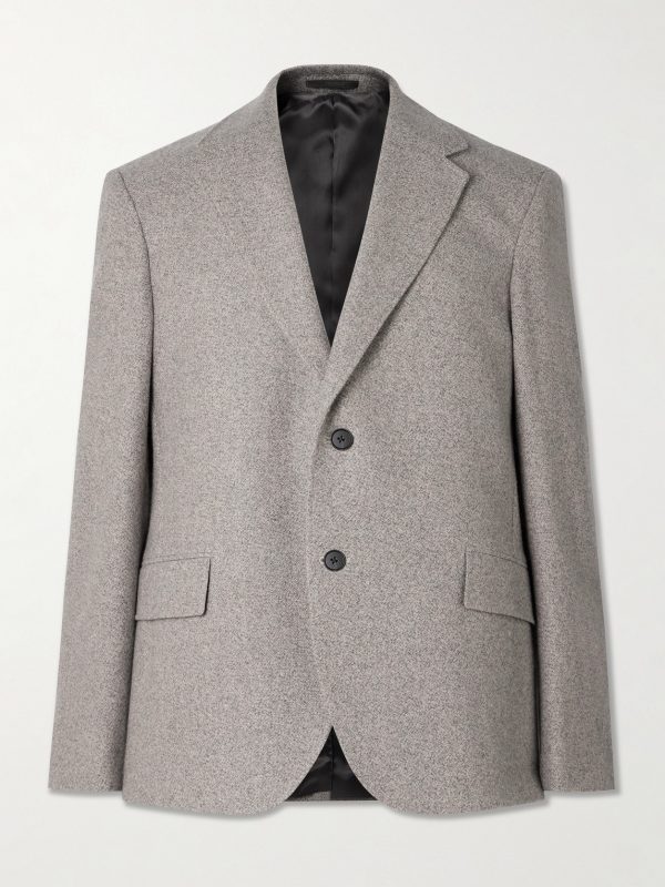 Oversized Wool and Camel-Blend Tweed Suit Jacket Oversized Wool and Camel-Blend Tweed Suit Jacket