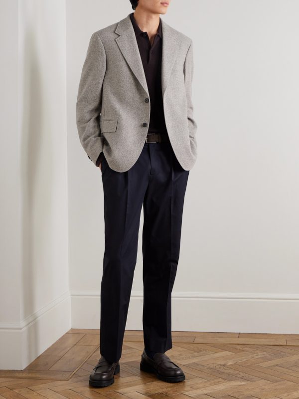 Oversized Wool and Camel-Blend Tweed Suit Jacket - OU Oversized Wool and Camel-Blend Tweed Suit Jacket - OU