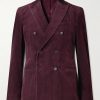 Slim-Fit Double-Breasted Cotton and Cashmere-Blend Corduroy Tuxedo Jacket Slim-Fit Double-Breasted Cotton and Cashmere-Blend Corduroy Tuxedo Jacket