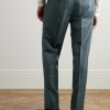 Mike Straight-Leg Wool, Mohair and Silk-Blend Twill Tuxedo Trousers - BK Mike Straight-Leg Wool, Mohair and Silk-Blend Twill Tuxedo Trousers - BK