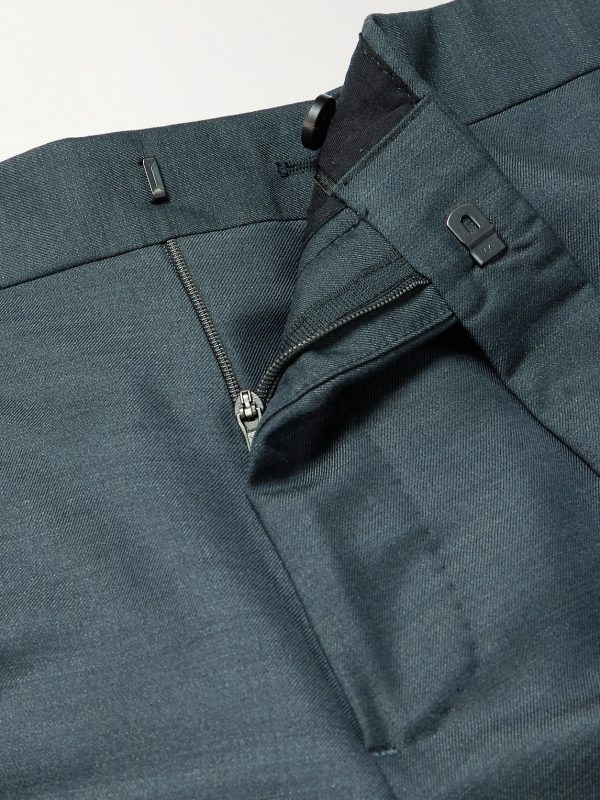 Mike Straight-Leg Wool, Mohair and Silk-Blend Twill Tuxedo Trousers - E1 Mike Straight-Leg Wool, Mohair and Silk-Blend Twill Tuxedo Trousers - E1