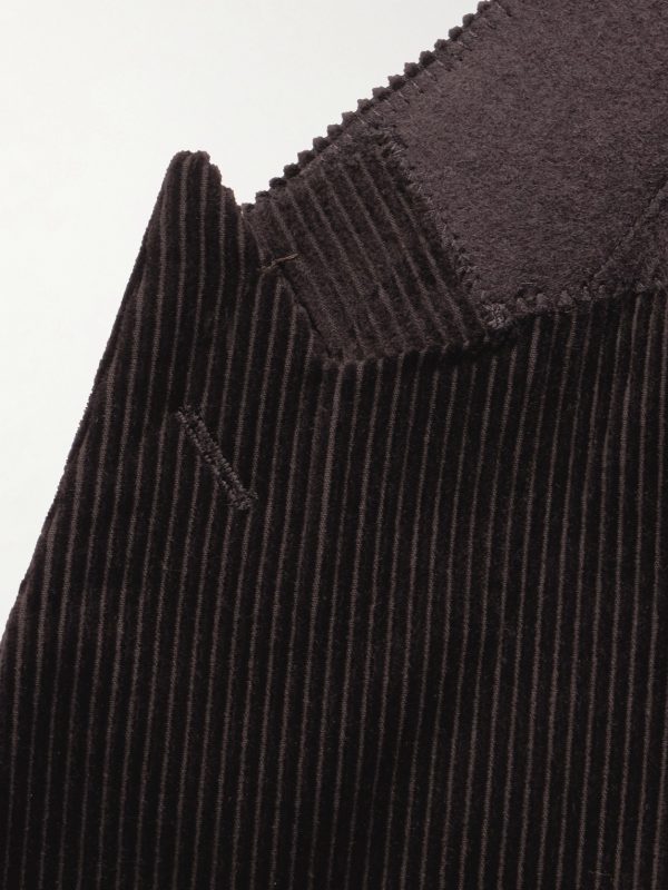 Slim-Fit Double-Breasted Cotton and Cashmere-Blend Corduroy Tuxedo Jacket - E1 Slim-Fit Double-Breasted Cotton and Cashmere-Blend Corduroy Tuxedo Jacket - E1