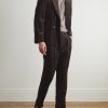 Slim-Fit Double-Breasted Cotton and Cashmere-Blend Corduroy Tuxedo Jacket - OU Slim-Fit Double-Breasted Cotton and Cashmere-Blend Corduroy Tuxedo Jacket - OU