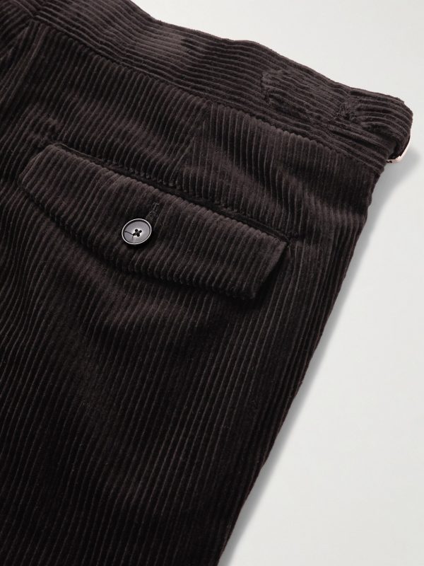Tapered Cotton and Cashmere-Blend Corduroy Tuxedo Trousers - CU Tapered Cotton and Cashmere-Blend Corduroy Tuxedo Trousers - CU