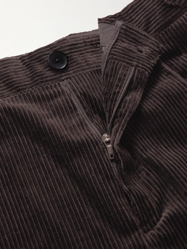 Tapered Cotton and Cashmere-Blend Corduroy Tuxedo Trousers - E1 Tapered Cotton and Cashmere-Blend Corduroy Tuxedo Trousers - E1