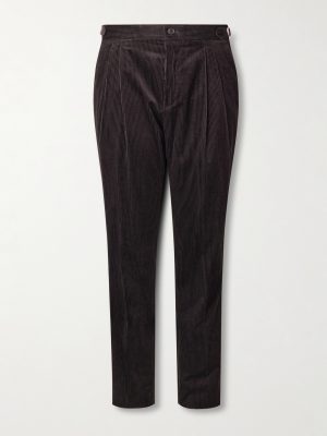 Tapered Cotton and Cashmere-Blend Corduroy Tuxedo Trousers